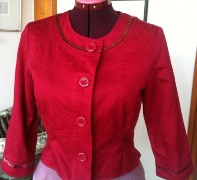 After  - Cropped, tailored recouture bling jacket