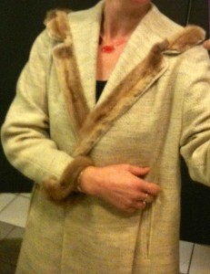 Mink added to vintage coat