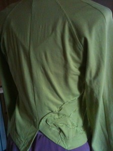 Back, recouture green jacket