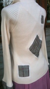 Back recoutured sweater-jacket