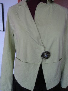 Before - Green cotton jacket pre-couture