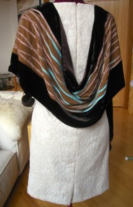 Back, velvet scarf recouture