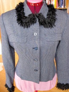 Fluffed Jacket collar & sleeves